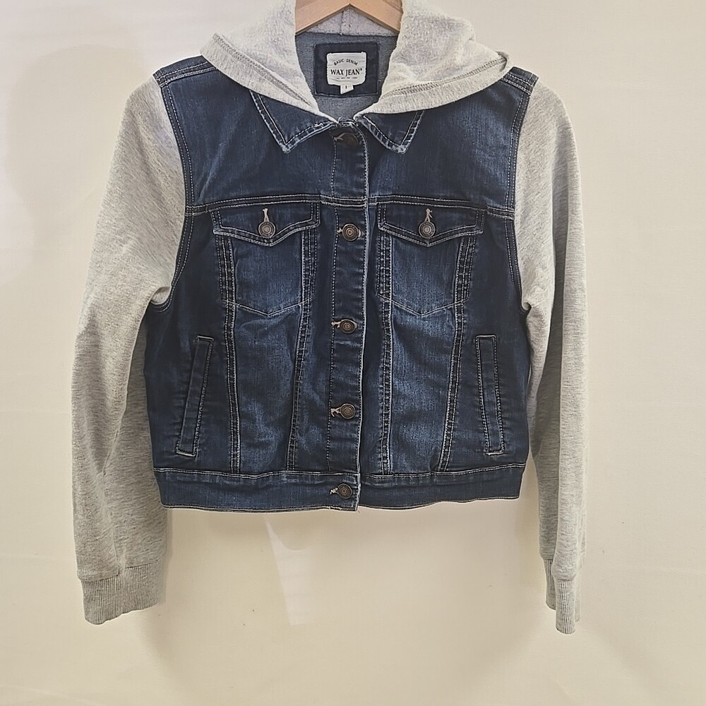 Wax Jean Basic Denim Blue Jacket Youth Size Large